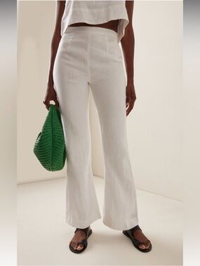 Posse Wide-Leg Linen  Pants in BLACK